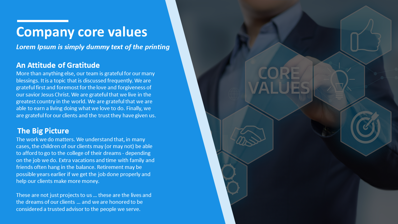 Free - Free Core Values PPT Template and Google Slides Themes